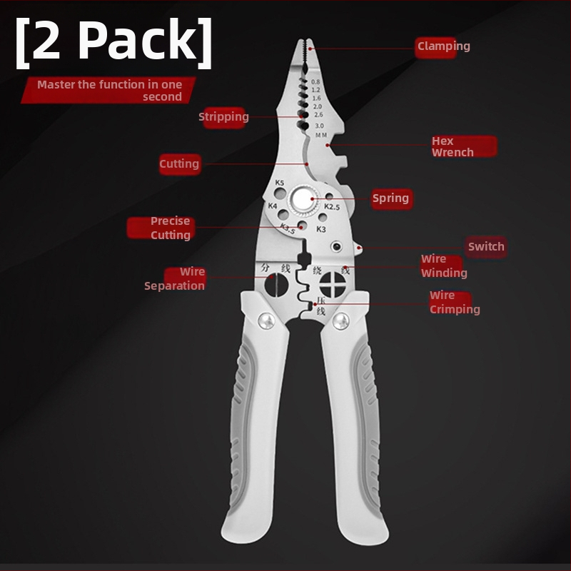 21-in-1 daugiafunkcinis laidų odos šalinimo įrankis elektrikams, pramoninės kokybės, svoris 154 g