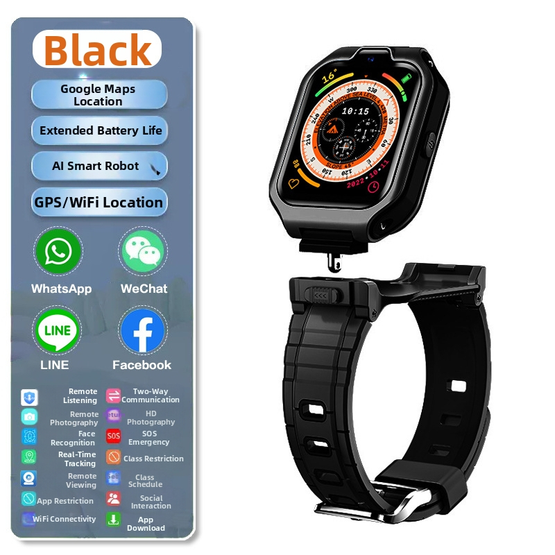 Dječji pametni sat s SIM utorom, 1,8-inčni TFT zaslon, 950 mAh baterija, Bluetooth i Wi-Fi povezivanje