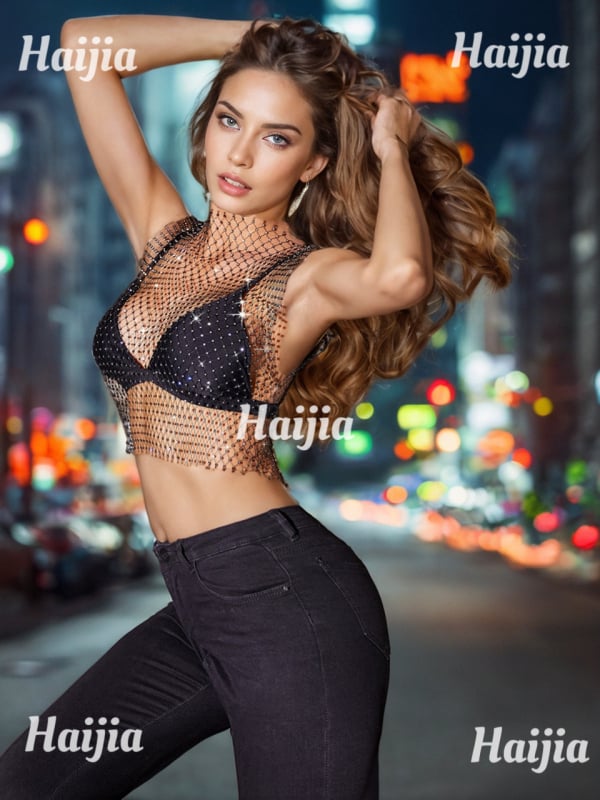 Ženski top bez ramena s geometrijskim uzorkom, ležernog kroja, visokoelastična poliester tkanina