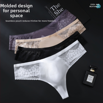 Bezšvové pánske boxerky z ľadovej hodvábnej látky s 3D objemom, vysoká elasticita, priedušné, rýchloschnúce, pletené, stredný pás