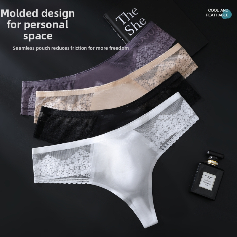 Bezšvové pánske boxerky z ľadovej hodvábnej látky s 3D objemom, vysoká elasticita, priedušné, rýchloschnúce, pletené, stredný pás