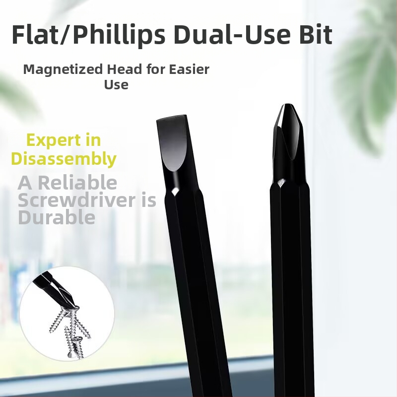 Dvojstranný skrutkovač s Phillips a plochým hrotom, izolovaný, z Cr-Mo ocele, magnetický, priemer skrutky 6 mm