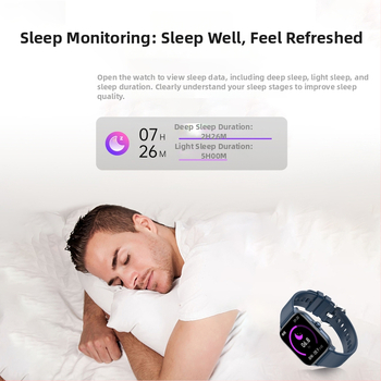 Horme M1Pro Ceas Inteligent Multifuncțional – Monitorizare Sănătate (Ritm Cardiac, Tensiune arterială, Oxigen), Monitorizare Somn, Apel Bluetooth, Autonomie 7–14 zile, Curea de silicon