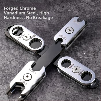 Niuxiang двуфункционален гаечен ключ от въглеродна стомана, полирана повърхност