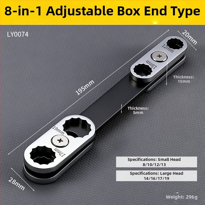 Niuxiang двуфункционален гаечен ключ от въглеродна стомана, полирана повърхност