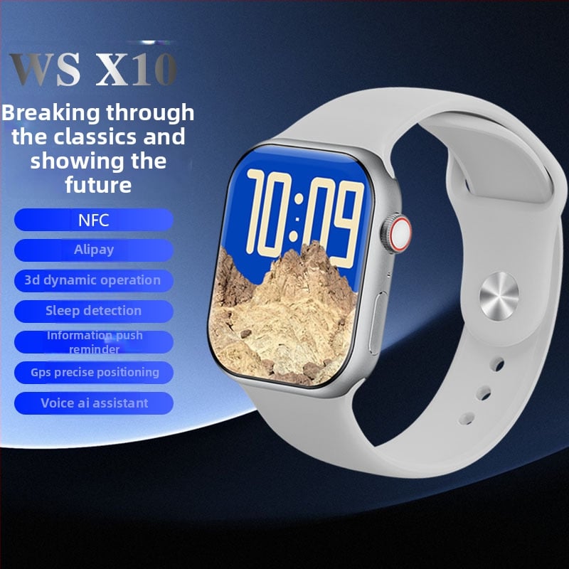 Ceas inteligent S10 – impermeabil pentru uz zilnic, monitorizare ritm cardiac, măsurare tensiune arterială, monitorizare oxigen din sânge, apeluri prin Bluetooth