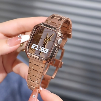 Čelični kaiš za Apple Watch 89S10, kompatibilan s Huawei/Xiaomi 89Pro, Oak stil, AP Edge Ultra2, 22 mm, duljina 18,5 cm, težina 75 g, leptir kopča