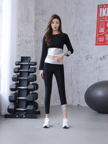 Дамски спортни панталони за оформяне на фигурата, висок талия, cropped дължина, полиестер/спандекс смес, геометричен принт, висока еластичност