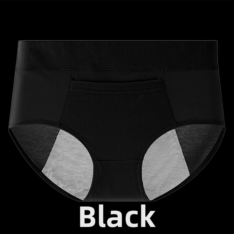 Менструално бельо от памук с подплата от модал, средна талия, защита срещу течове, предназначено за жени