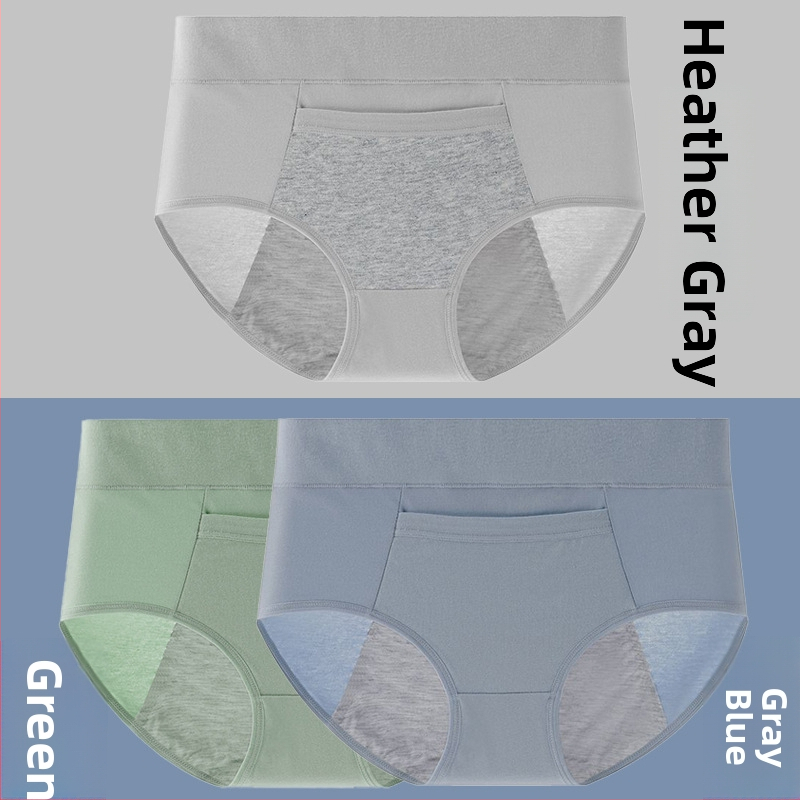 Менструално бельо от памук с подплата от модал, средна талия, защита срещу течове, предназначено за жени