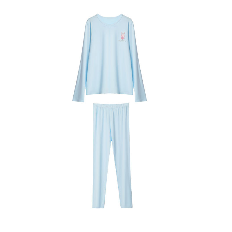 Modalni termalni set za djevojčice – antibakterijski, bezšivni, s okruglim vratom i dugim rukavima, tanak materijal
