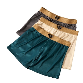 Muške bokserice od ice silk najlona, prozračne, srednji struk, jednobojne, podstava prepona poliester