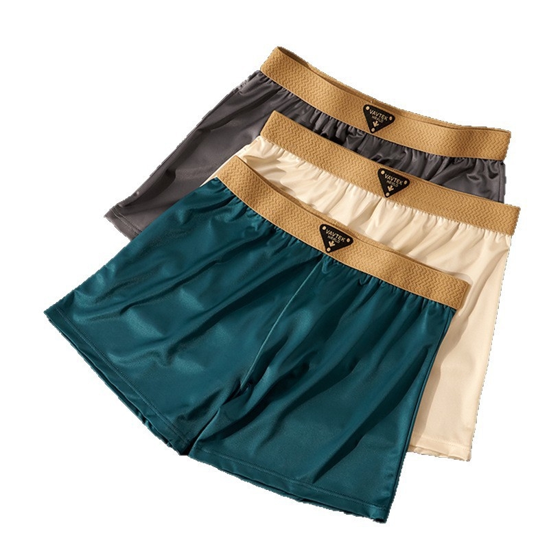 Muške bokserice od ice silk najlona, prozračne, srednji struk, jednobojne, podstava prepona poliester