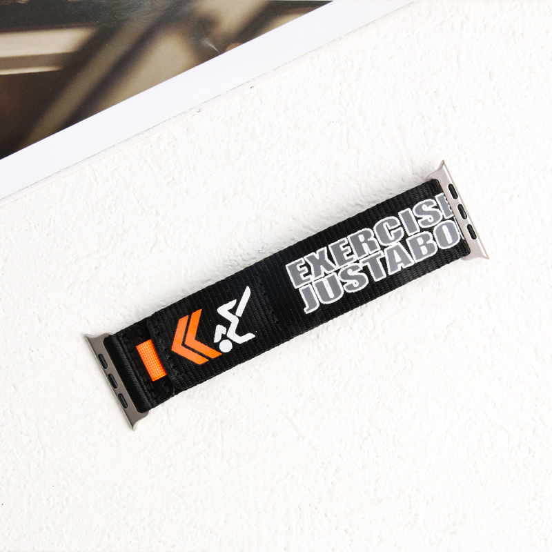 Λουράκι Apple Watch από νάιλον με εκτύπωση σε αθλητικό στυλ, κλιπ Velcro, συμβατό με S11/10/Ultra3