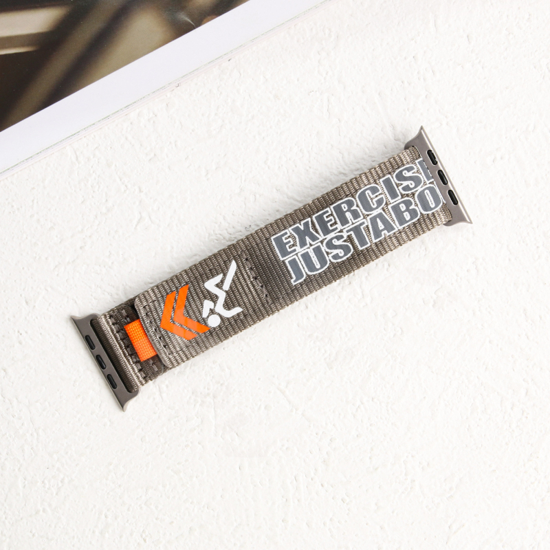 Λουράκι Apple Watch από νάιλον με εκτύπωση σε αθλητικό στυλ, κλιπ Velcro, συμβατό με S11/10/Ultra3