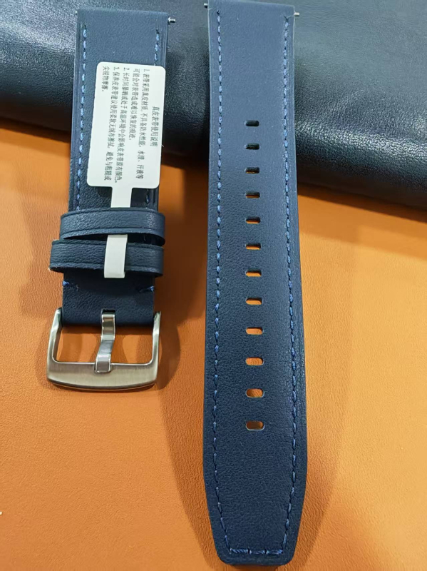 Kožni remen za sat, 22 mm, za Huawei Watch GT4/GT5/GT6; gornji sloj teleće kože; minimalistički dizajn; kopča s iglom