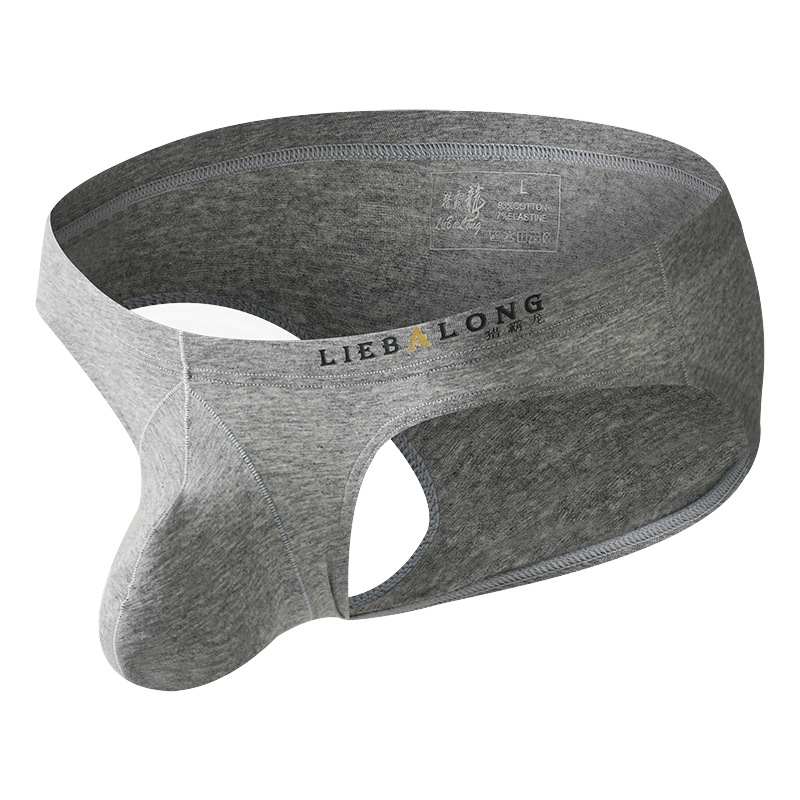 Мъжки памучни брифове с ниска талия и предна торбичка, спортен комфорт