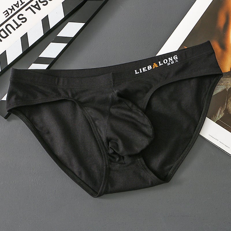 Мъжки памучни брифове с ниска талия и предна торбичка, спортен комфорт