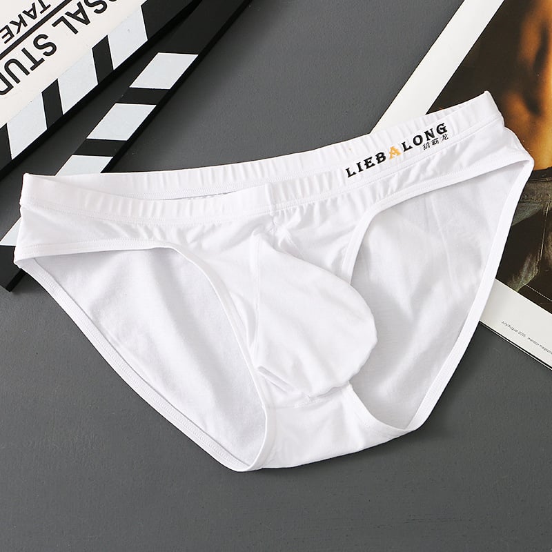 Мъжки памучни брифове с ниска талия и предна торбичка, спортен комфорт