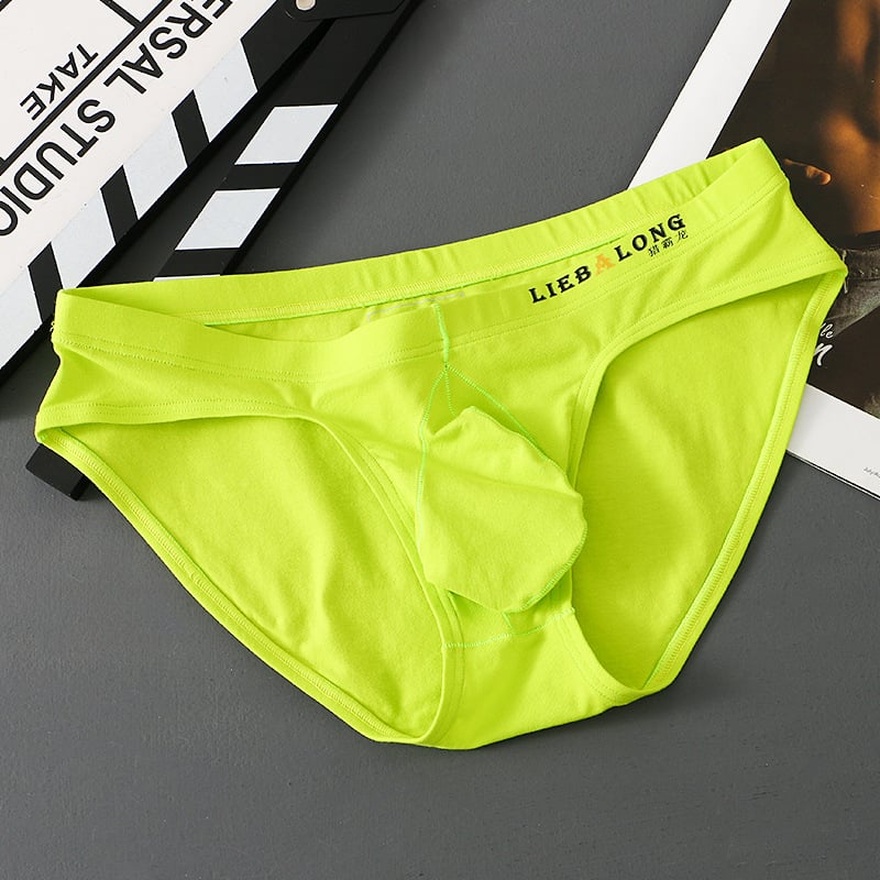 Мъжки памучни брифове с ниска талия и предна торбичка, спортен комфорт