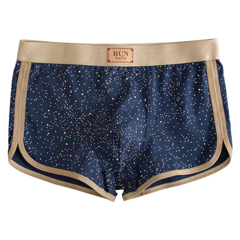Muške pamučne gaćice, srednji pojas, slobodan kroj, prozračan, uzorak Zvjezdano nebo, tkana tkanina, 90–95% pamuka