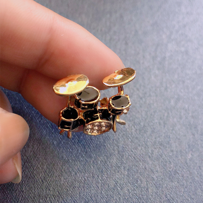 Broš Cartoon geometrijski oblik od legure cinka, elektroplatirano, unisex retro stil, dekorativno