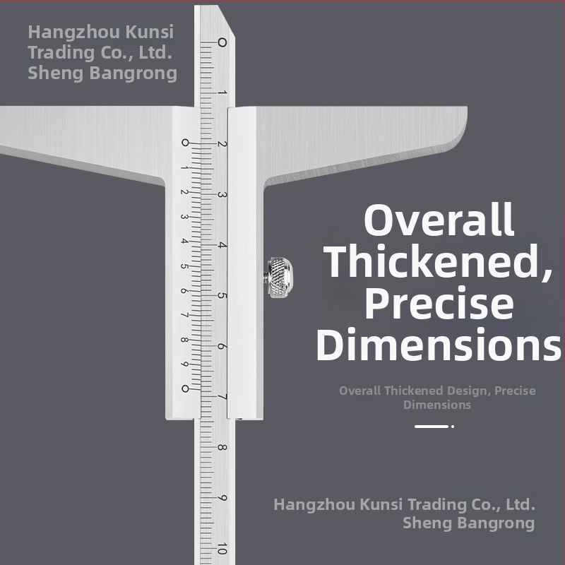 Hĺbkový vernier kaliper s meraním hĺbky, rozsah 0-150/0-200/0-300/0-500 mm, vysoká presnosť