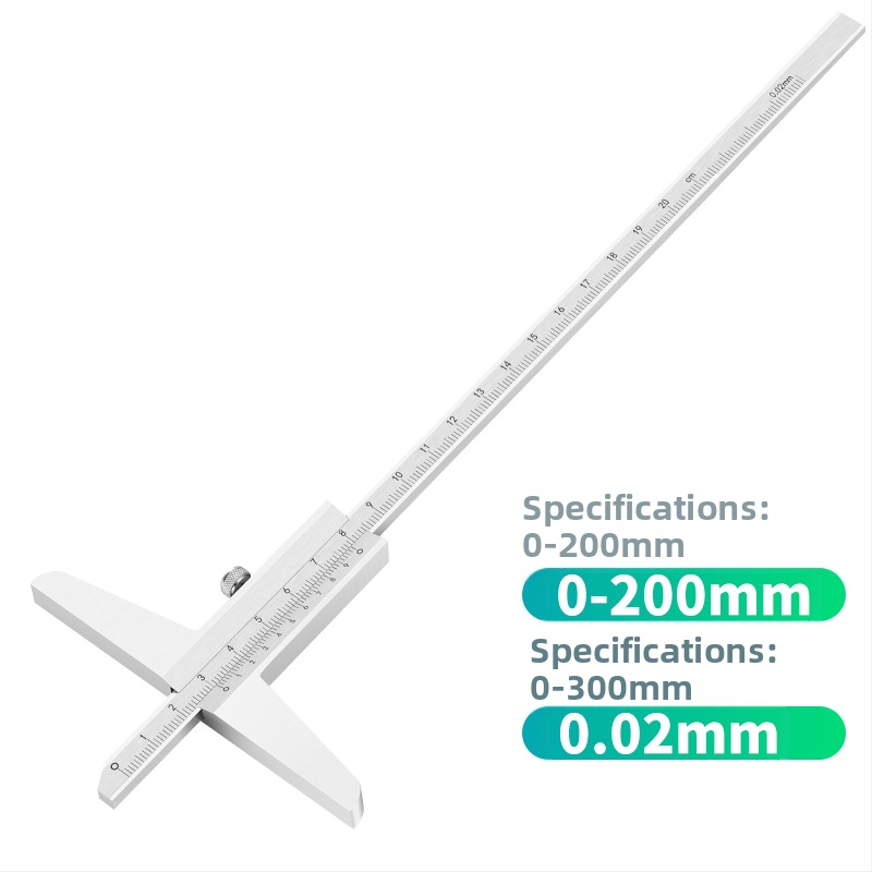 Mélységvernier tolómérő a mélység mérésére, tartományok 0-150/0-200/0-300/0-500 mm, nagy pontosság