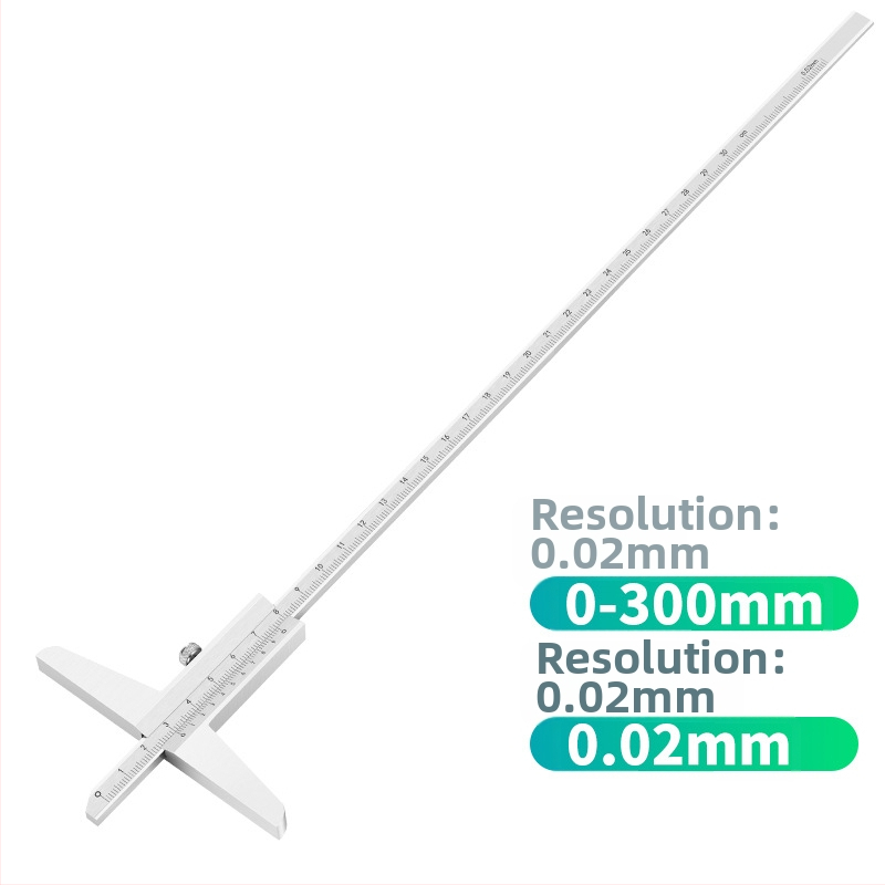 Mélységvernier tolómérő a mélység mérésére, tartományok 0-150/0-200/0-300/0-500 mm, nagy pontosság
