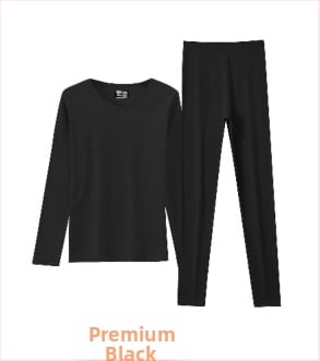 Ženski termalni komplet s kapuljačom, okruglim izrezom i dugim rukavima; izuzetno debela poliester tkanina za toplinu i anti-pilling.