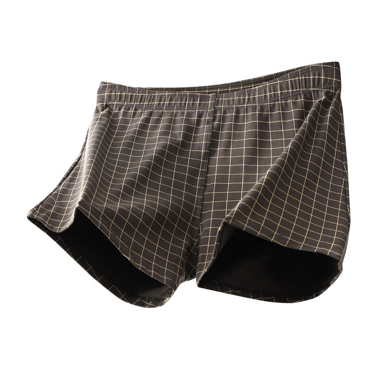 Férfi pamut laza szabású kockás boxer alsó – kötött, középmagas derék, lélegző, gyorsan száradó
