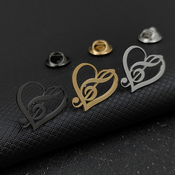 Metalni broš u obliku srca, elektroplatirani, originalni dizajn, unisex