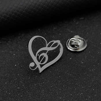 Metalni broš u obliku srca, elektroplatirani, originalni dizajn, unisex