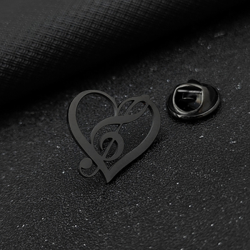 Metalni broš u obliku srca, elektroplatirani, originalni dizajn, unisex