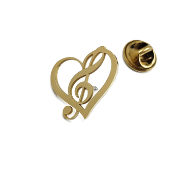 Metalni broš u obliku srca, elektroplatirani, originalni dizajn, unisex