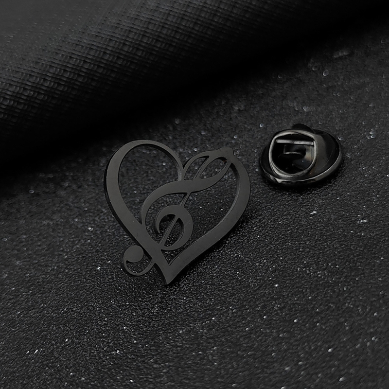 Metalni broš u obliku srca, elektroplatirani, originalni dizajn, unisex