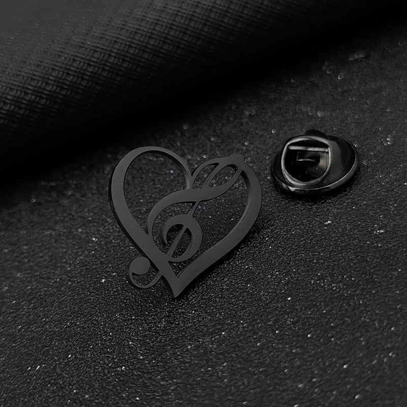 Metalni broš u obliku srca, elektroplatirani, originalni dizajn, unisex