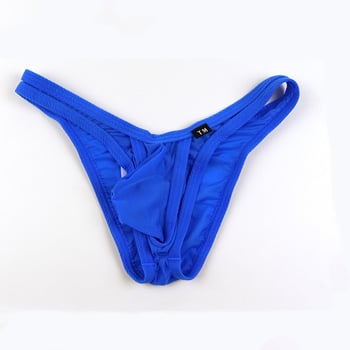 Мъжки слипове с ниска талия, прозрачно платно и U-образен джоб, найлон, дишащи, плетени