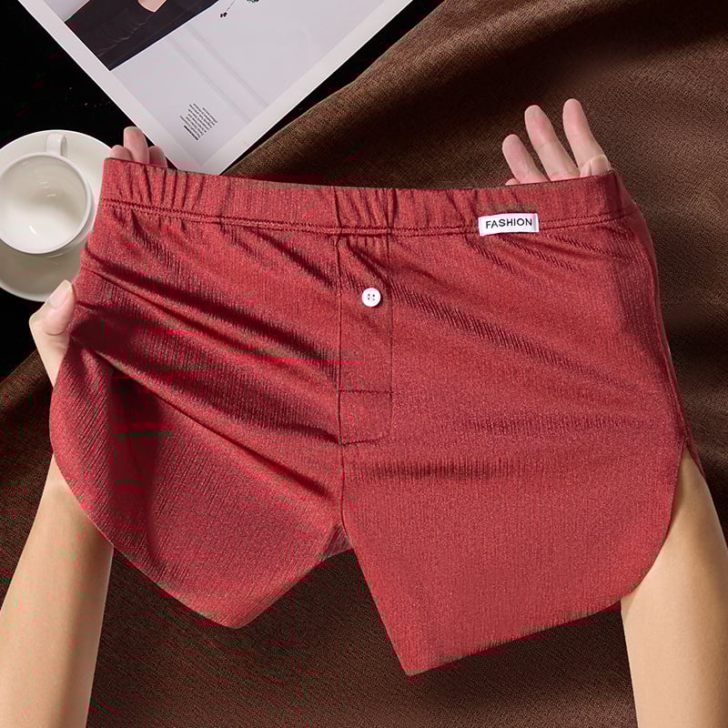 Muške gaće od najlona Ice-Silk s ribastim pletivom, antibakterijska podstava u preponama, srednji struk, 41-50D