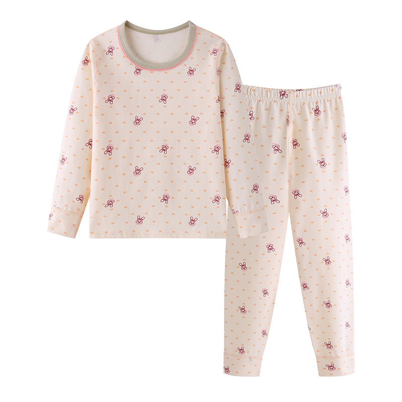 Mergaitėms termo apatinių komplektas – rudens viršus ir kelnes, 95% medvilnė su spandeksu, 210 g/m², vieno sluoksnio, vidutiniškai šiltas