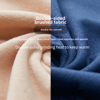 Termalni komplet za jesen/zimu, bez šavova, fleece podstava, za muškarce i žene, V-izrez, dugi rukav, hlače, mješavina poliestera, 201–250 g/m2.