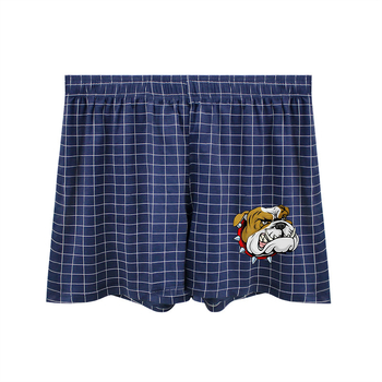 Ανδρικά μποξέρ από βαμβάκι με χαλαρή γραμμή, τύπωμα σκύλου, αναπνεύσιμο πλεκτό ύφασμα, μεσαία μέση