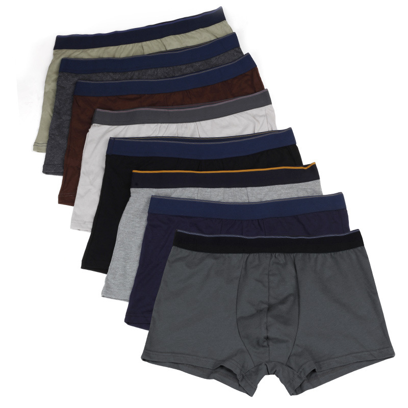Muške pamučne bokserice, srednje visine pojasa, jednobojne, pleteni materijal, glavni materijal 100% pamuk