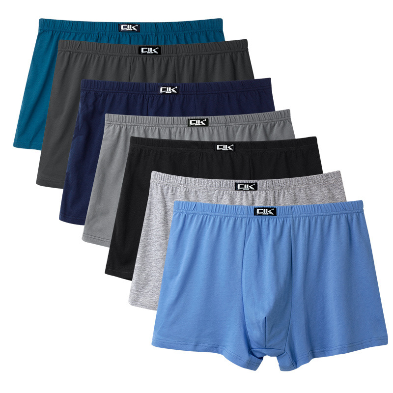 Muške pamučne bokserice, srednje visine pojasa, jednobojne, pleteni materijal, glavni materijal 100% pamuk