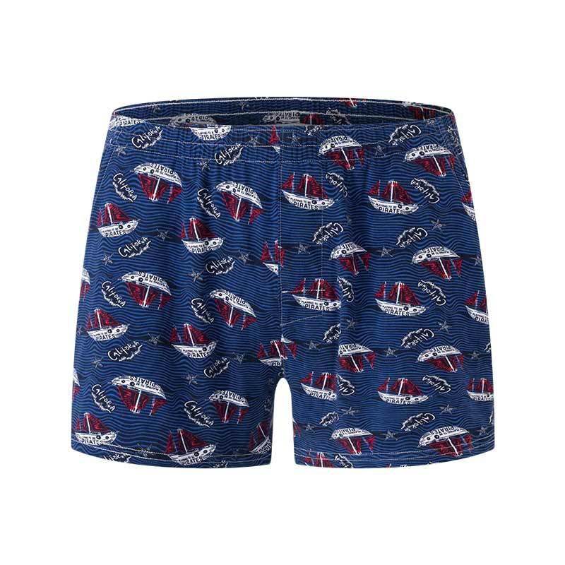 Muške bokserice od pamuka, s printom cvijeća, bezšivne, srednji pojas, prozračne