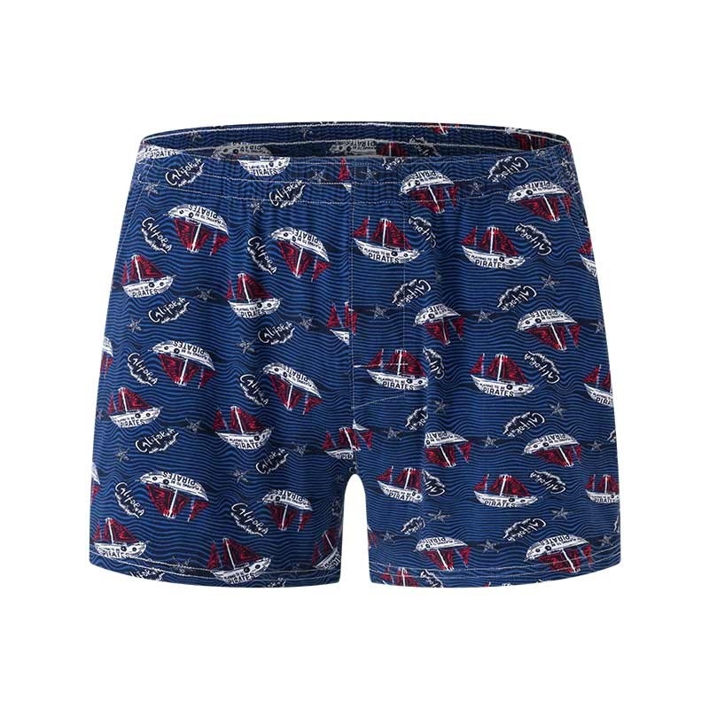 Muške bokserice od pamuka, s printom cvijeća, bezšivne, srednji pojas, prozračne