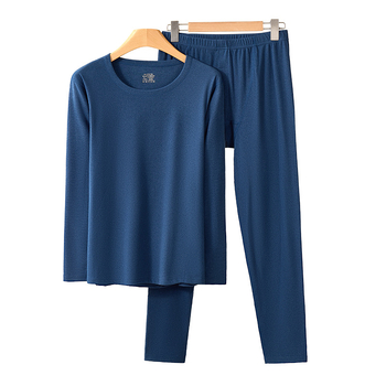 Férfi antibakteriális melegítő készlet gyömbér adalékkal, alapréteg felső 3/4-ös ujjú és 9/10-es nadrág, velúr vastag anyag, 201-250 g/m²