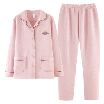 Odeća od flanelne tkanine, 100% pamuk, ekstra debeli, ovratnik s reverom, dugi rukavi, hlače