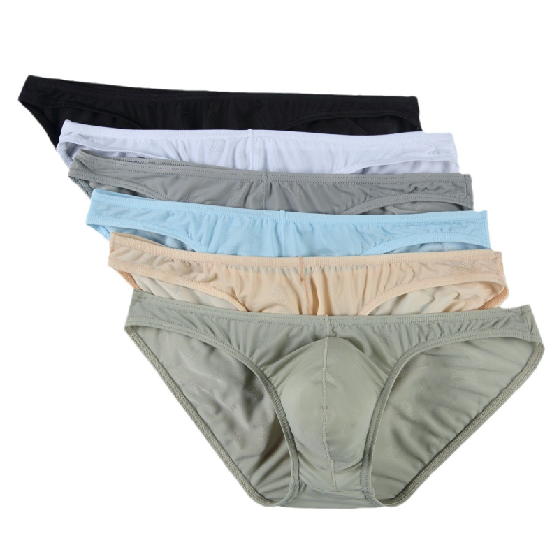 Muške briefs s Ice Silk tkaninom, brzo se suše, prozračne, Jacquard tkanina, niski struk