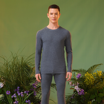 Muški termalni set donjeg rublja - mink velvet silk tkanina, poliester glavna tkanina, ekstra debela 301–350 g/m2, gornji dio Skin-base sloja, okrugli ovratnik, oblikuje tijelo i održava toplinu